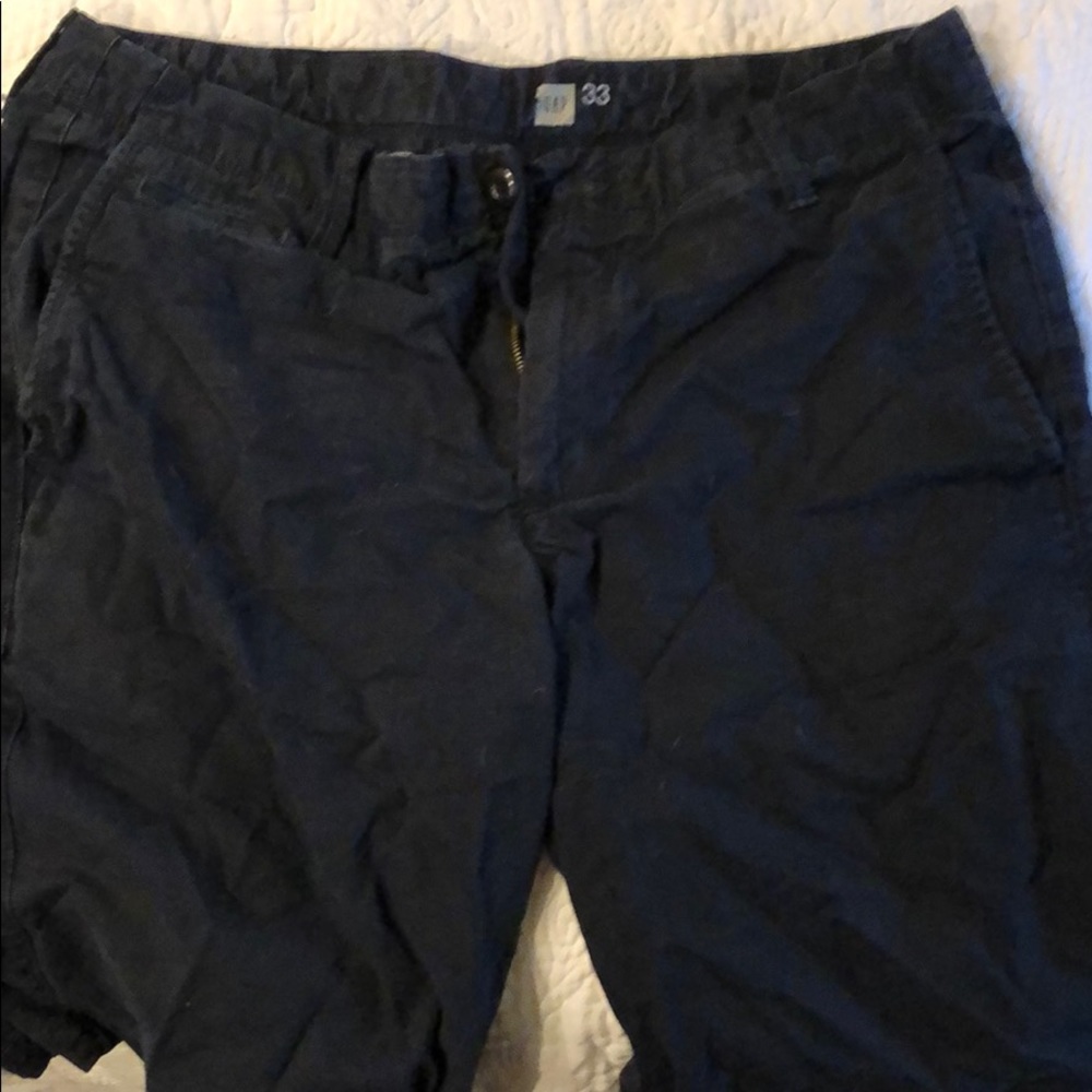 Dark blue straight shorts
